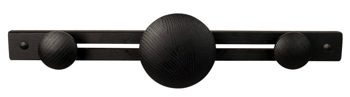 Knagg Ø75 mm svartmalt eik